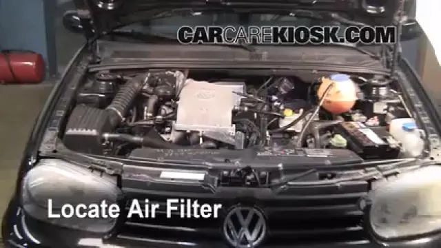 2002 Volkswagen Cabrio GLX 2.0L 4 Cyl. Filtre à air (intérieur) Changement
